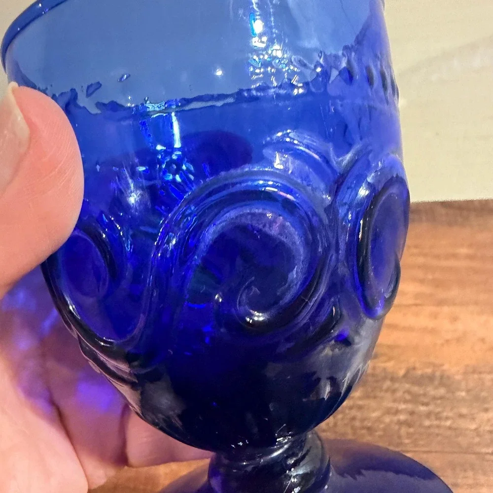 L.E. Smith vintage cobalt